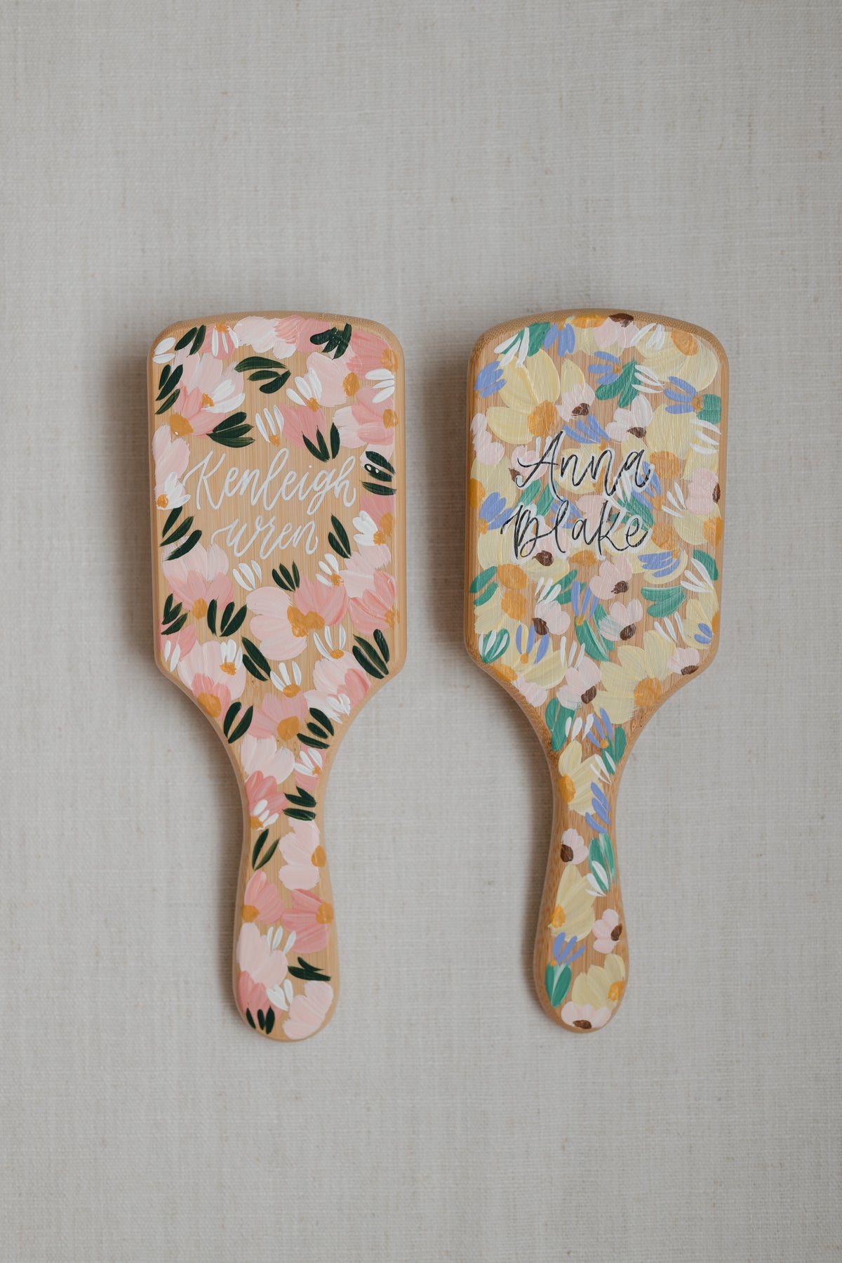 Custom Painted Hair Brushes